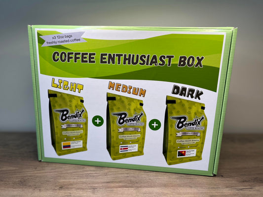 Coffee Enthusiast Box - Light, Medium, Dark Roasts