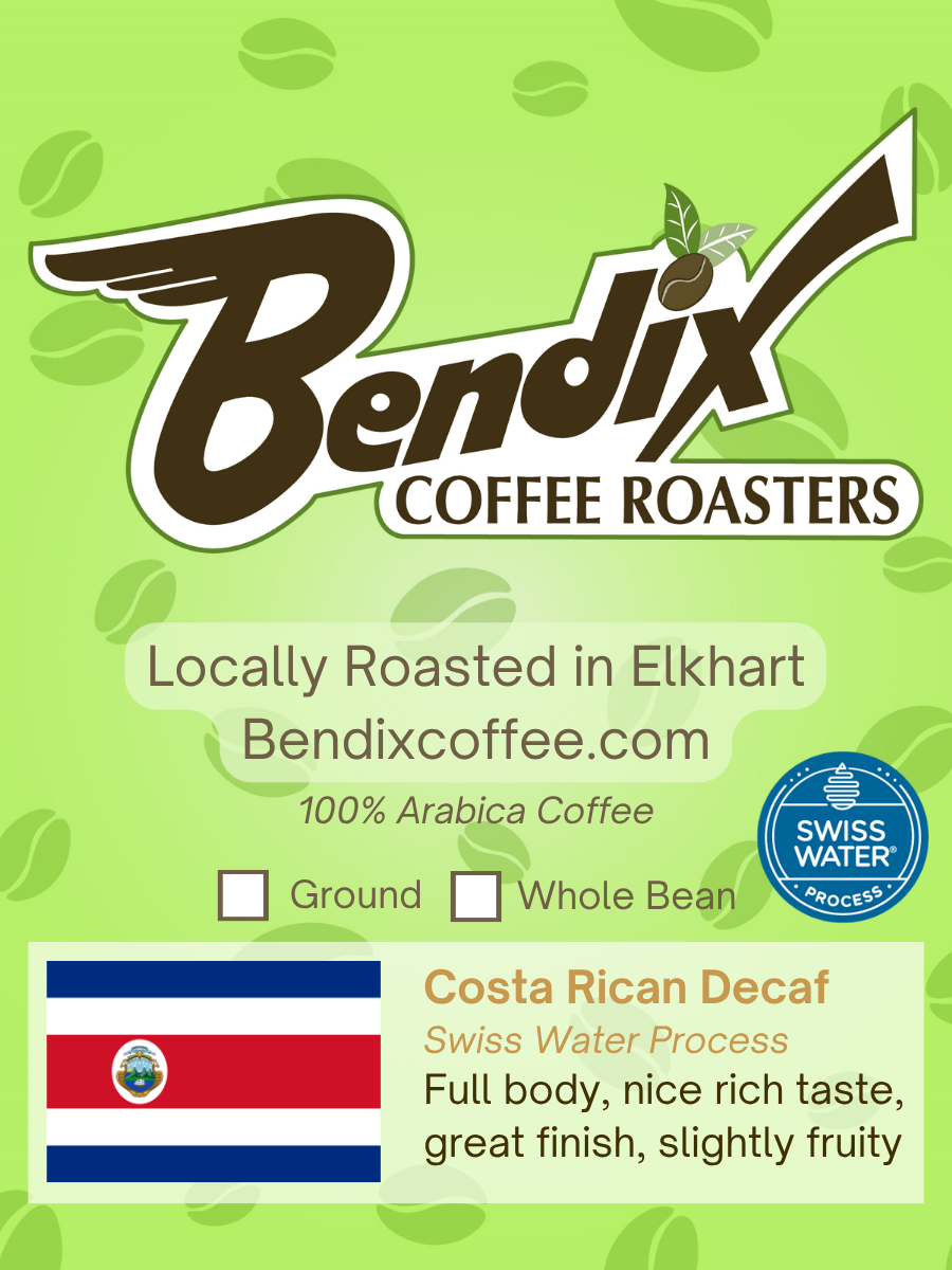 Decaf Costa Rican 5lb - Swiss Water Process *Last Bag*