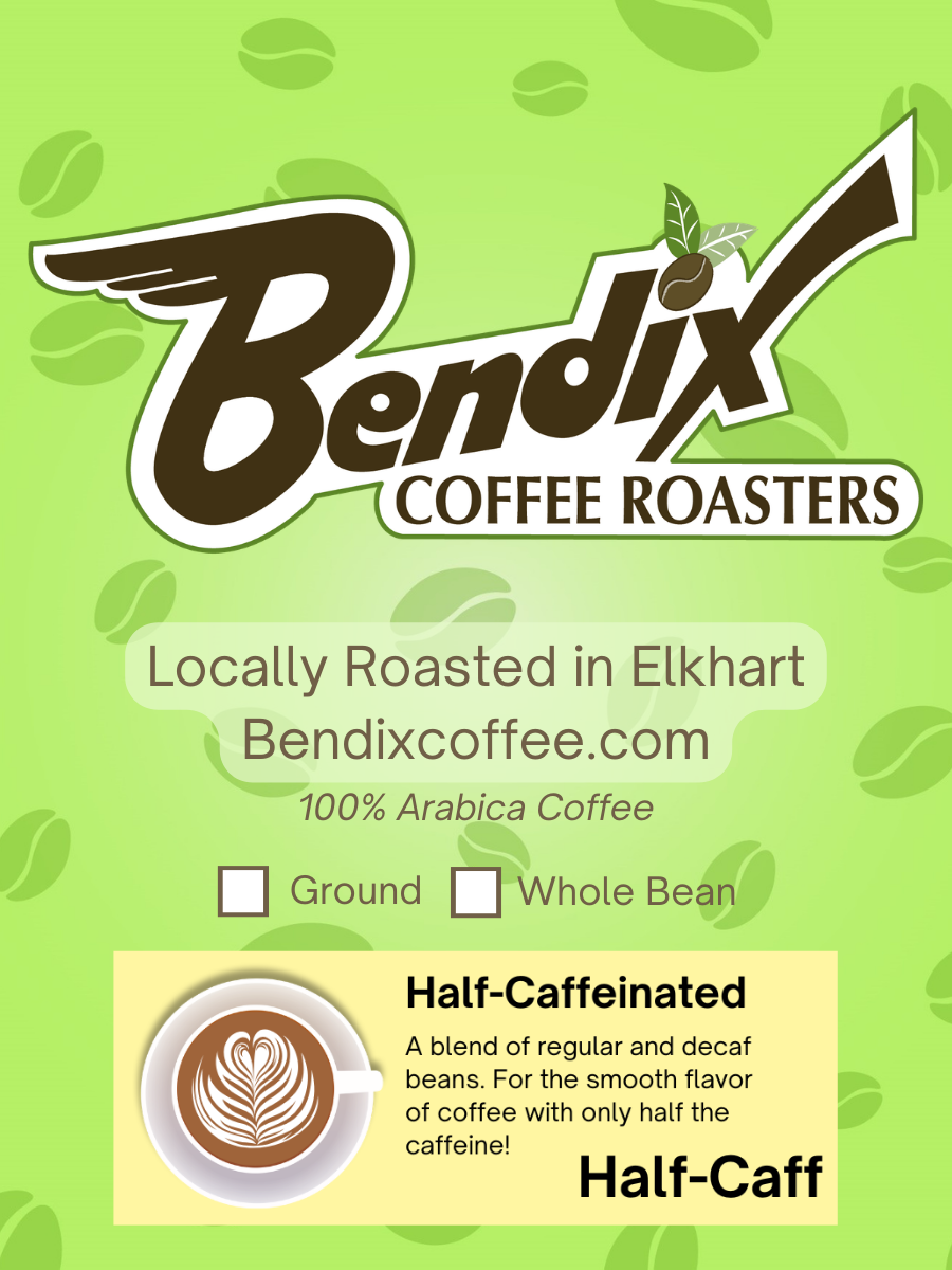Half-Caff Blend - Half the Caffeine Coffee!