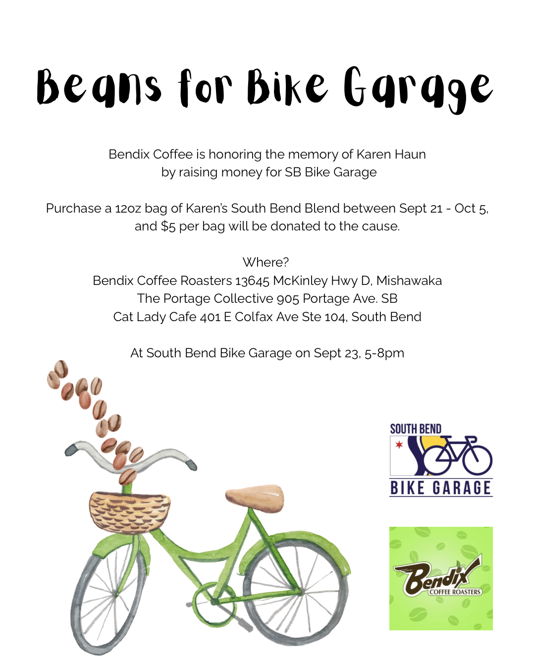 South Bend - $5 Donated to SB Bike Garage!