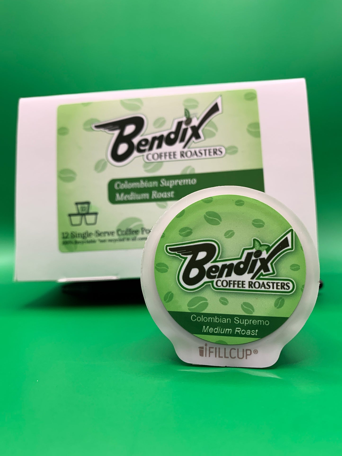 Colombian SingleServe Coffee Pods Bendix Coffee Roasters